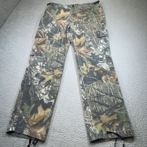 Cabela's Pants Men 36x31 Khakis Camo Mossy Oak Break Up Field Hunt Cargo Pockets